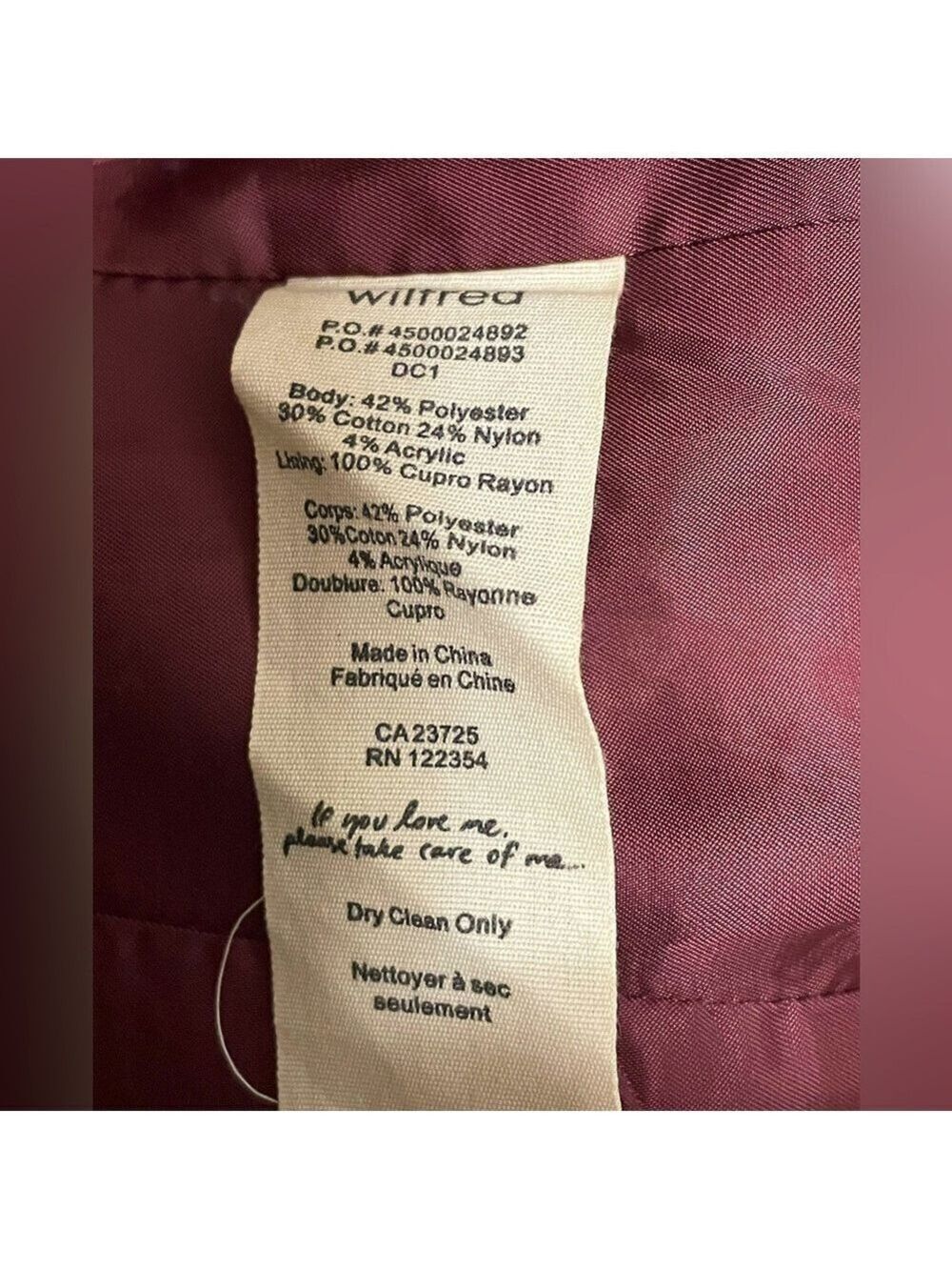 WILFRED Pirouette Blazer Acrylic Blend Metallic Bronze Open Front Jacket Size 4 - Picture 8 of 8